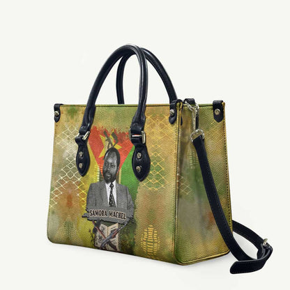 Samora Machel Leather Bag Mozambique Flag Unity and Victory Quote Liberation Struggle - African Freedom Tribute - African Pride