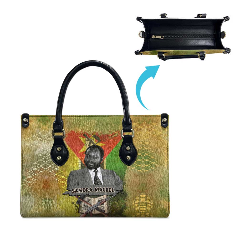 Samora Machel Leather Bag Mozambique Flag Unity and Victory Quote Liberation Struggle - African Freedom Tribute - African Pride