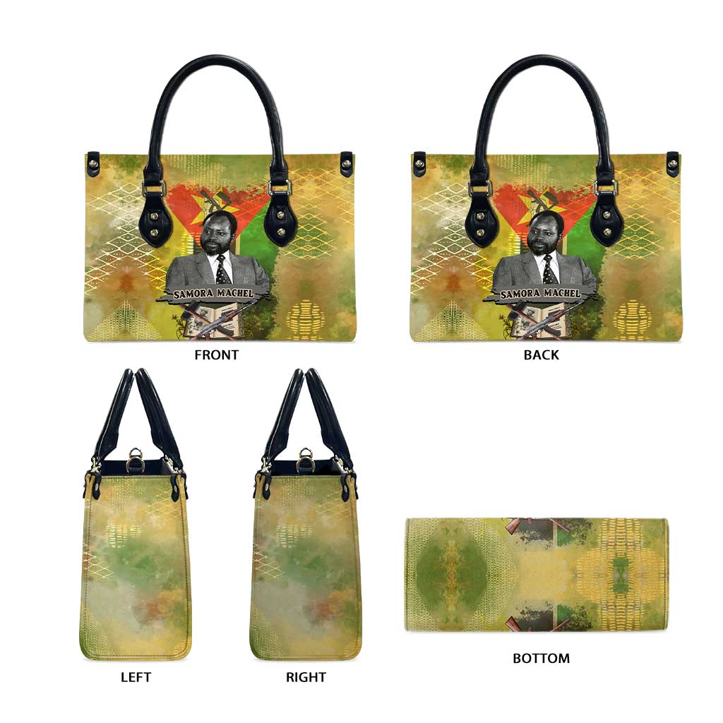 Samora Machel Leather Bag Mozambique Flag Unity and Victory Quote Liberation Struggle - African Freedom Tribute - African Pride