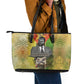 Samora Machel Leather Tote Bag Mozambique Flag Unity and Victory Quote Liberation Struggle - African Freedom Tribute - African Pride