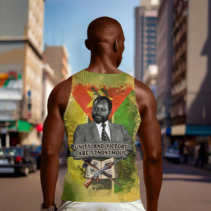 Samora Machel Men Tank Top Mozambique Flag Unity and Victory Quote Liberation Struggle - African Freedom Tribute - African Pride