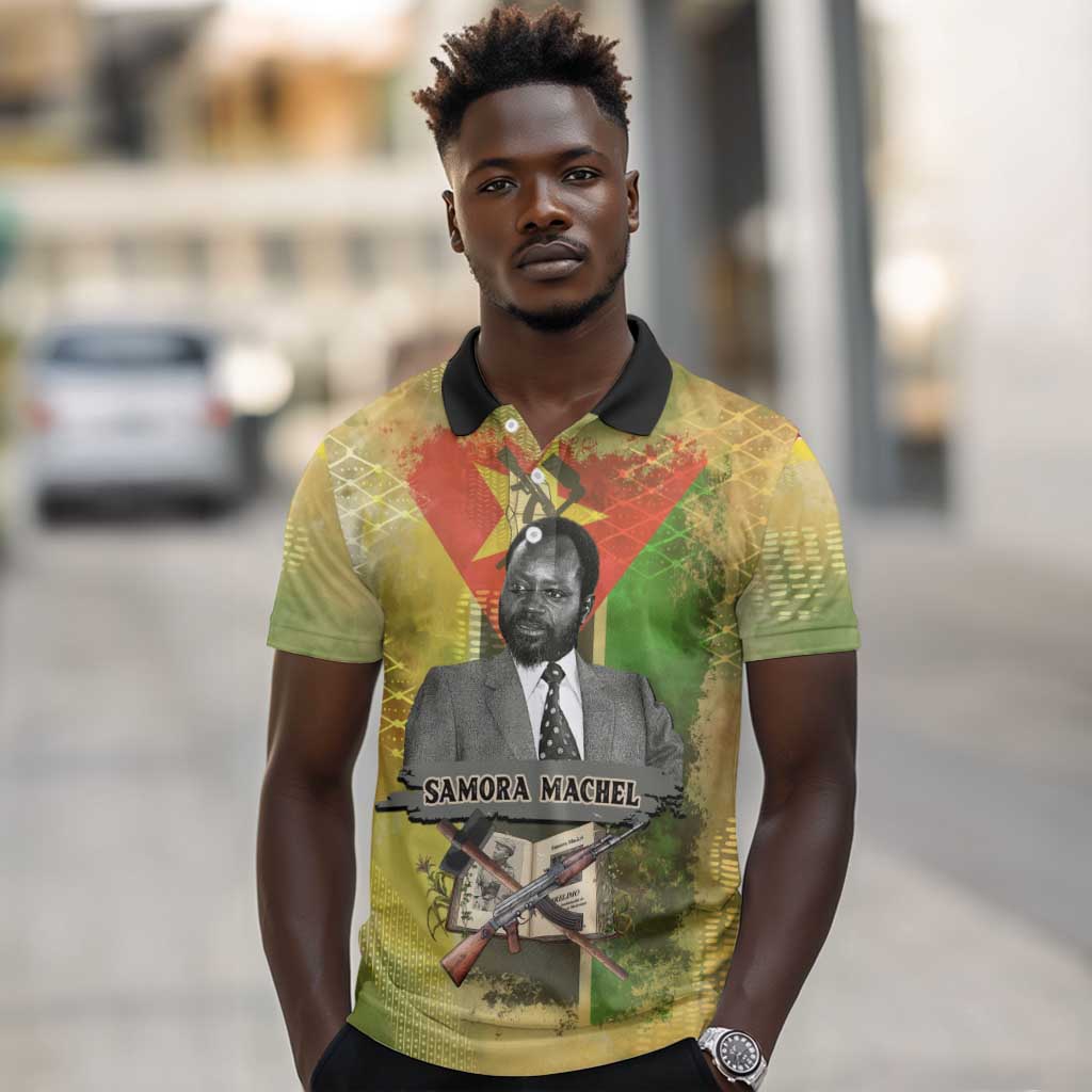 Samora Machel Polo Shirt Mozambique Flag Unity and Victory Quote Liberation Struggle - African Freedom Tribute - African Pride