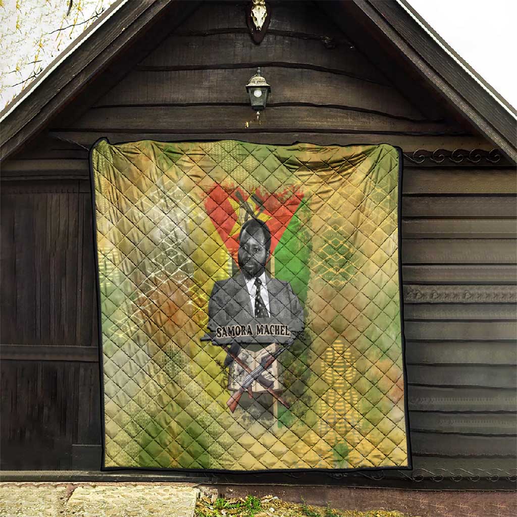 Samora Machel Quilt Mozambique Flag Unity and Victory Quote Liberation Struggle - African Freedom Tribute - African Pride