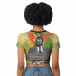 Samora Machel Raglan Cropped T shirt Mozambique Flag Unity and Victory Quote Liberation Struggle - African Freedom Tribute - African Pride