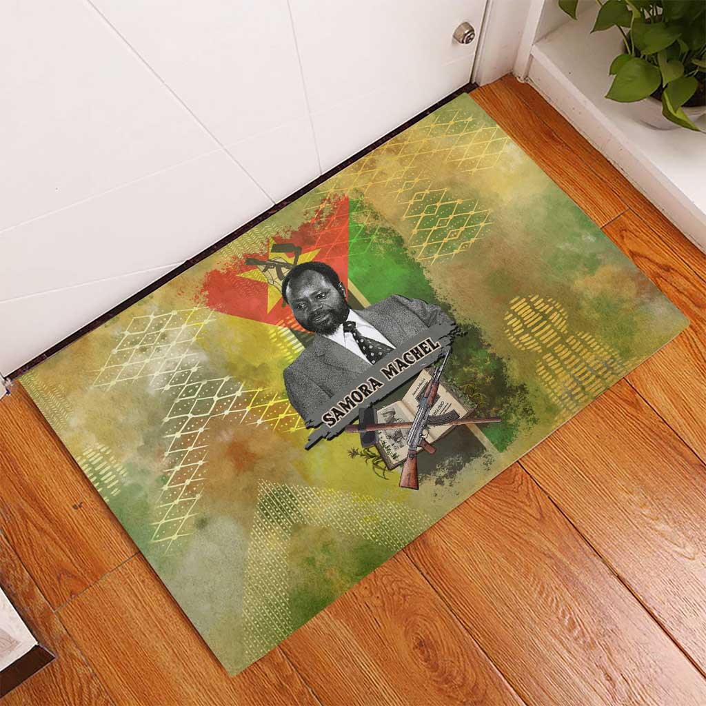 Samora Machel Rubber Doormat Mozambique Flag Unity and Victory Quote Liberation Struggle - African Freedom Tribute - African Pride