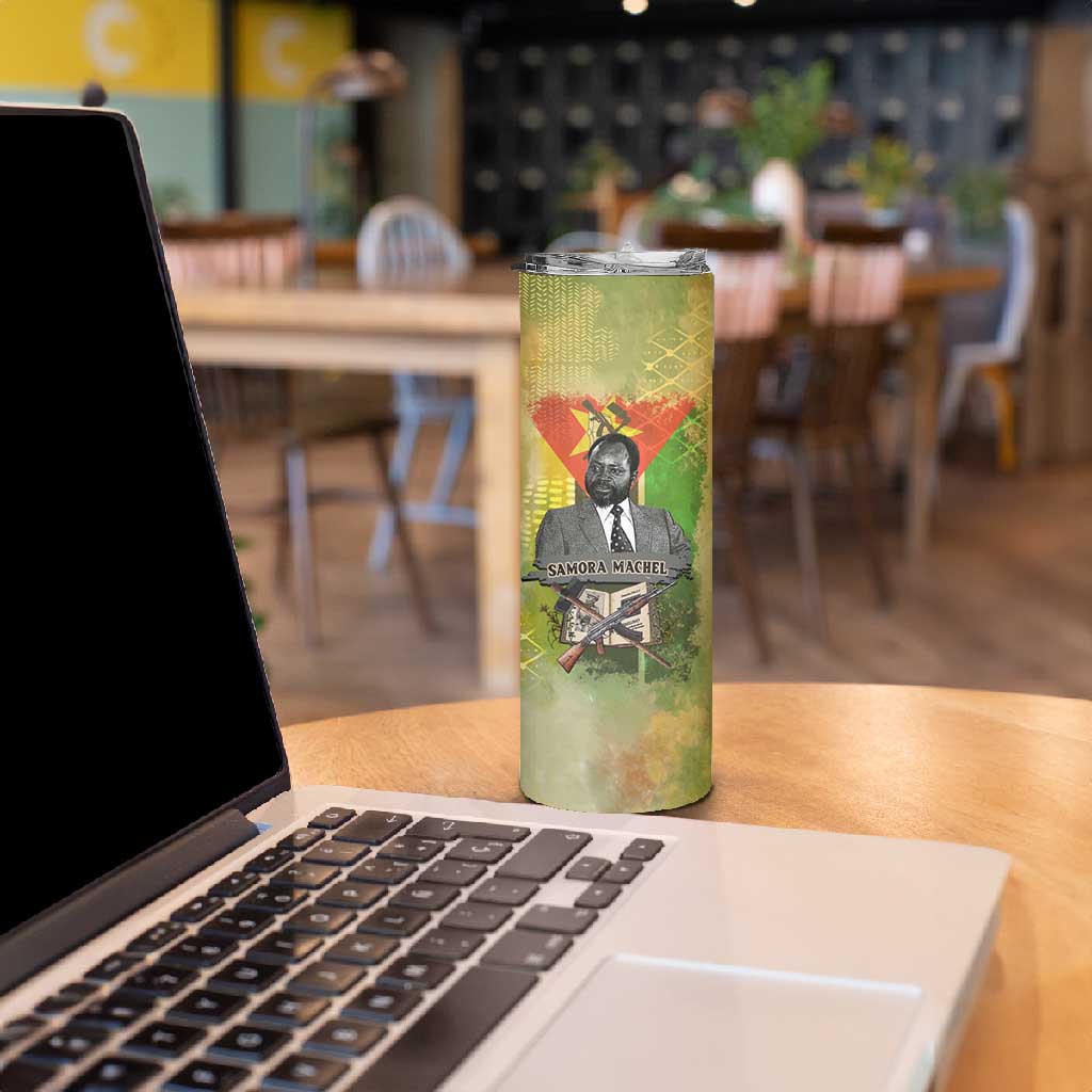 Samora Machel Skinny Tumbler Mozambique Flag Unity and Victory Quote Liberation Struggle - African Freedom Tribute - African Pride