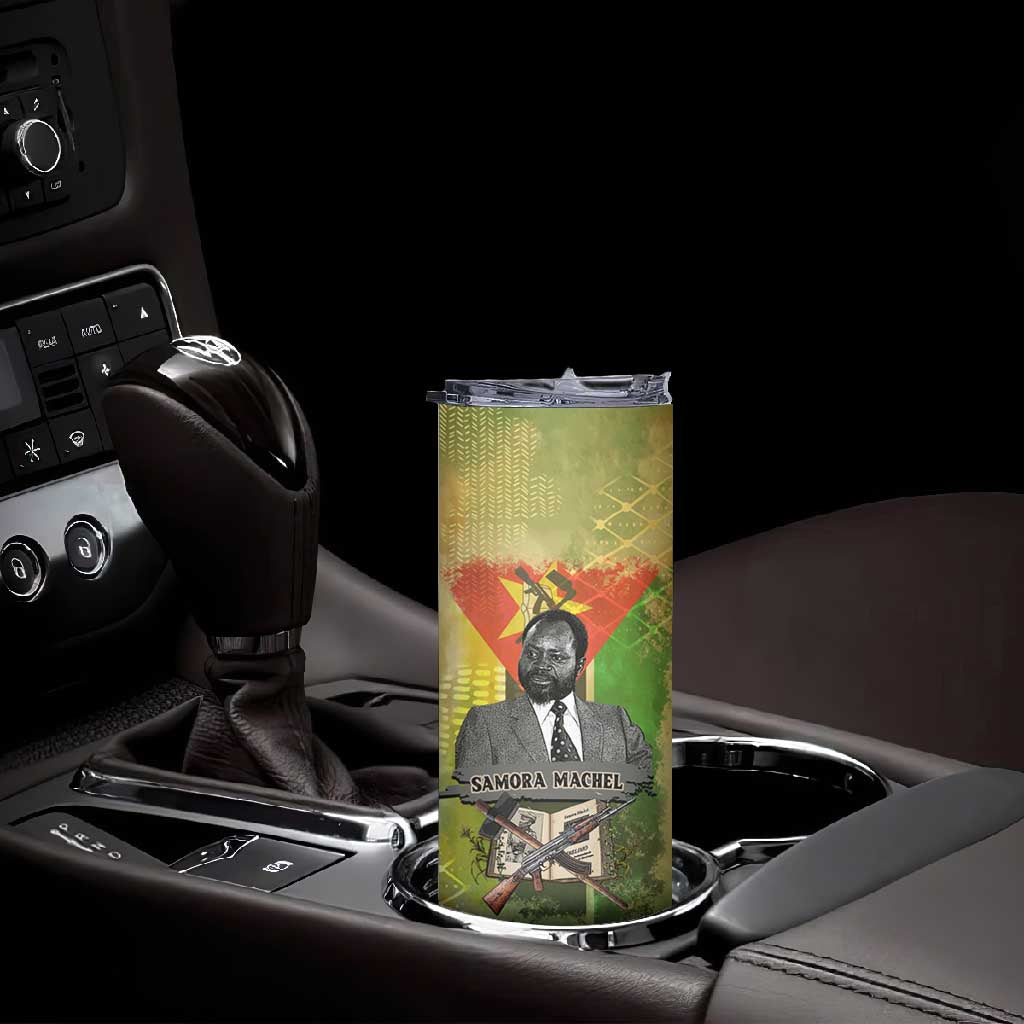 Samora Machel Skinny Tumbler Mozambique Flag Unity and Victory Quote Liberation Struggle - African Freedom Tribute - African Pride