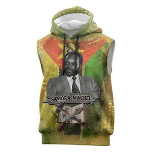 Samora Machel Sleeveless Hoodie Mozambique Flag Unity and Victory Quote Liberation Struggle - African Freedom Tribute - African Pride
