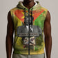 Samora Machel Sleeveless Zip Hoodie Mozambique Flag Unity and Victory Quote Liberation Struggle - African Freedom Tribute - African Pride