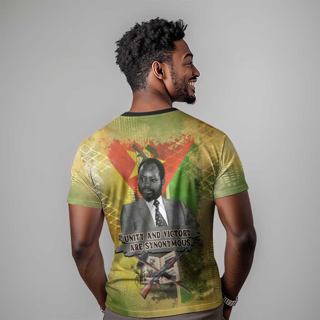 Samora Machel T shirt Mozambique Flag Unity and Victory Quote Liberation Struggle - African Freedom Tribute - African Pride