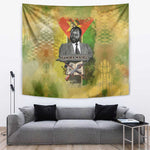Samora Machel Tapestry Mozambique Flag Unity and Victory Quote Liberation Struggle - African Freedom Tribute - African Pride