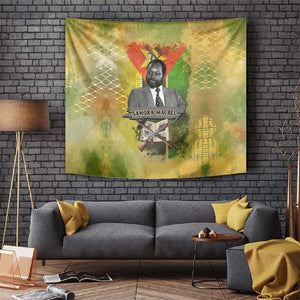 Samora Machel Tapestry Mozambique Flag Unity and Victory Quote Liberation Struggle - African Freedom Tribute - African Pride