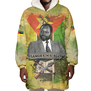 Samora Machel Wearable Blanket Hoodie Mozambique Flag Unity and Victory Quote Liberation Struggle - African Freedom Tribute - African Pride