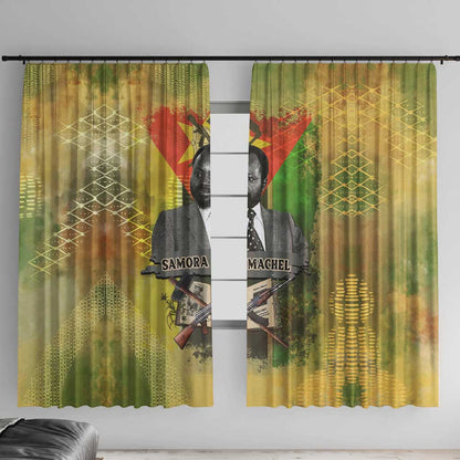 Samora Machel Window Curtain Mozambique Flag Unity and Victory Quote Liberation Struggle - African Freedom Tribute - African Pride