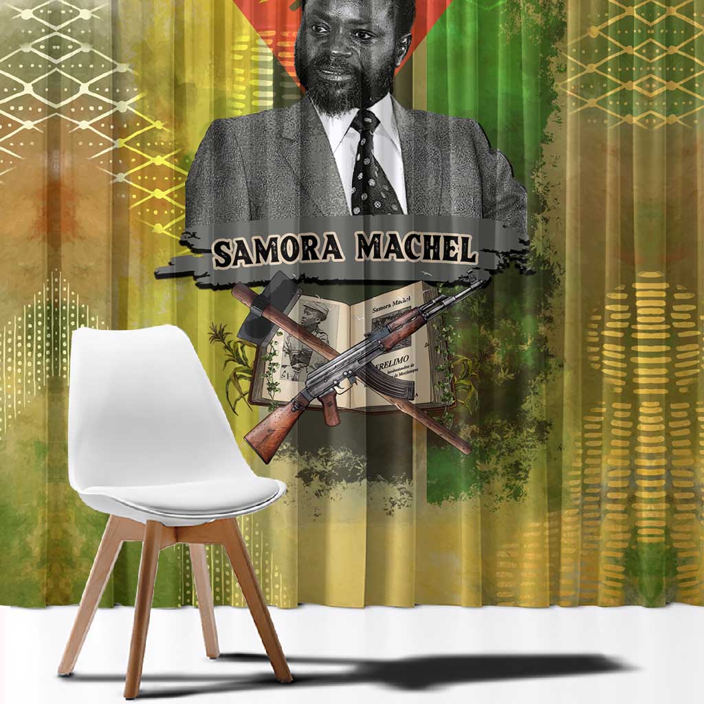 Samora Machel Window Curtain Mozambique Flag Unity and Victory Quote Liberation Struggle - African Freedom Tribute - African Pride