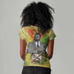 Samora Machel Women V-Neck T-Shirt Mozambique Flag Unity and Victory Quote Liberation Struggle - African Freedom Tribute - African Pride