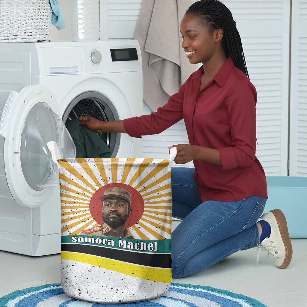 Samora Machel Laundry Basket Radiant Sunburst Bold Anti-Colonial Quote Mozambique Liberation - African Revolutionary Art - African Pride