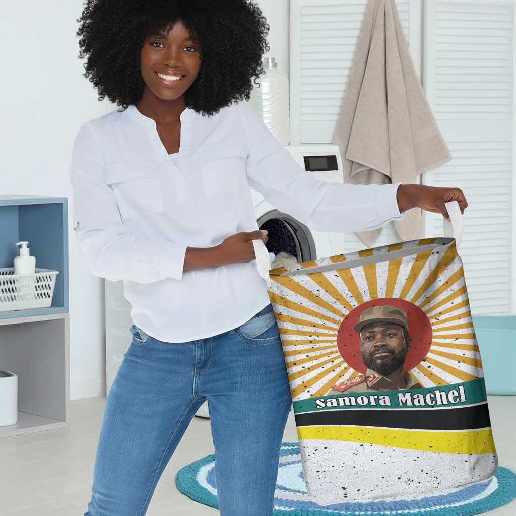 Samora Machel Laundry Basket Radiant Sunburst Bold Anti-Colonial Quote Mozambique Liberation - African Revolutionary Art - African Pride