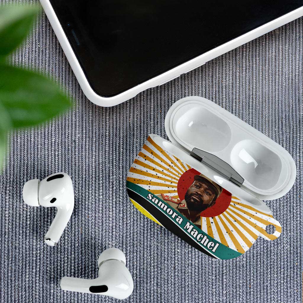 Samora Machel AirPods Case Radiant Sunburst Bold Anti-Colonial Quote Mozambique Liberation - African Revolutionary Art - African Pride