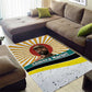 Samora Machel Area Rug Radiant Sunburst Bold Anti-Colonial Quote Mozambique Liberation - African Revolutionary Art - African Pride