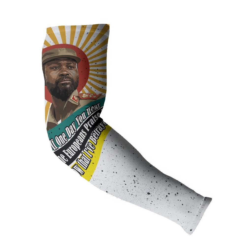 Samora Machel Arm Sleeves Radiant Sunburst Bold Anti-Colonial Quote Mozambique Liberation - African Revolutionary Art - African Pride