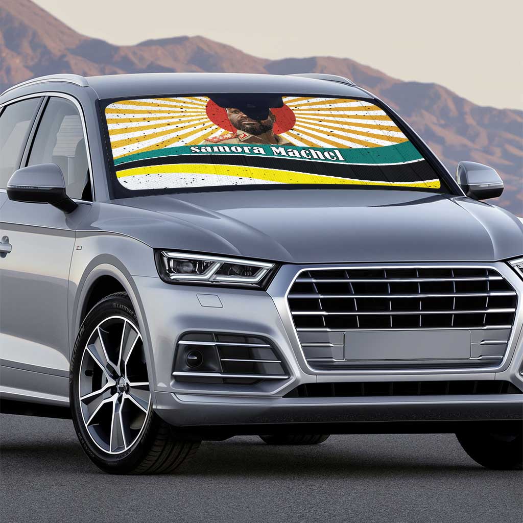 Samora Machel Auto Sun Shade Radiant Sunburst Bold Anti-Colonial Quote Mozambique Liberation - African Revolutionary Art - African Pride