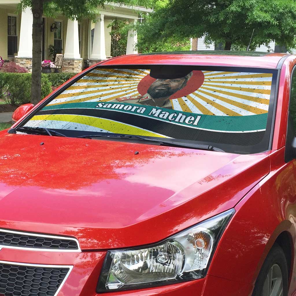 Samora Machel Auto Sun Shade Radiant Sunburst Bold Anti-Colonial Quote Mozambique Liberation - African Revolutionary Art - African Pride