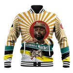 Samora Machel Baseball Jacket Radiant Sunburst Bold Anti-Colonial Quote Mozambique Liberation - African Revolutionary Art - African Pride
