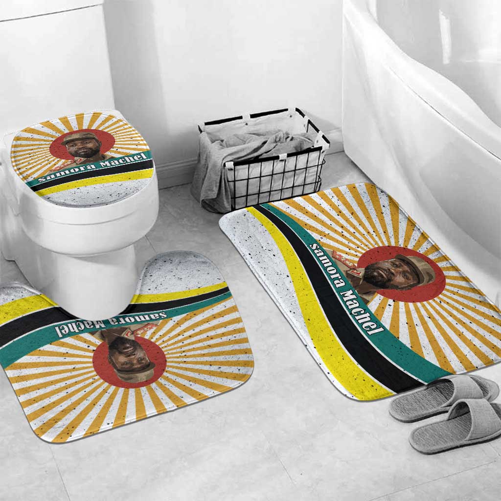 Samora Machel Bathroom Set Radiant Sunburst Bold Anti-Colonial Quote Mozambique Liberation - African Revolutionary Art - African Pride