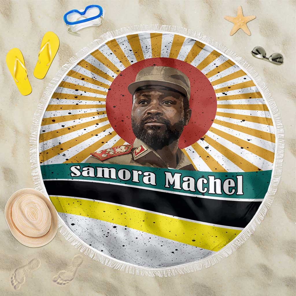 Samora Machel Beach Blanket Radiant Sunburst Bold Anti-Colonial Quote Mozambique Liberation - African Revolutionary Art - African Pride