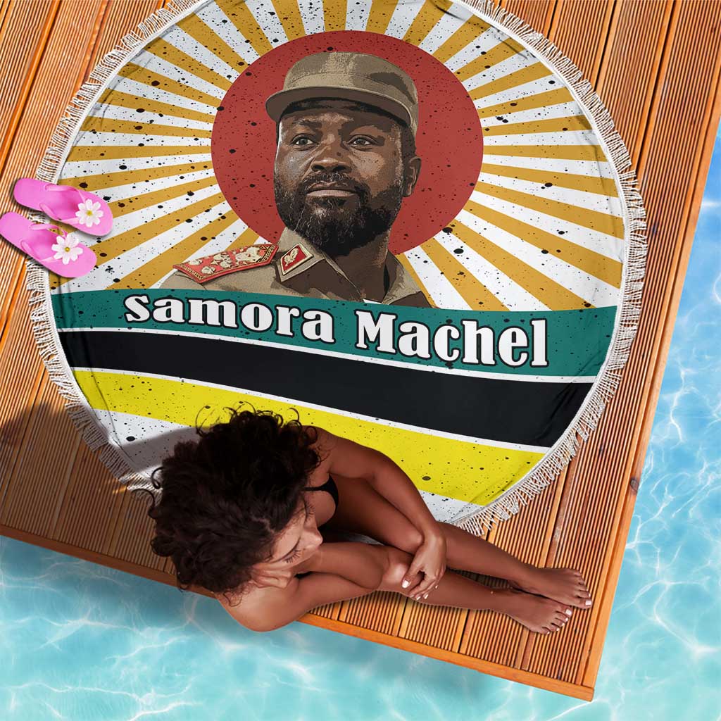 Samora Machel Beach Blanket Radiant Sunburst Bold Anti-Colonial Quote Mozambique Liberation - African Revolutionary Art - African Pride