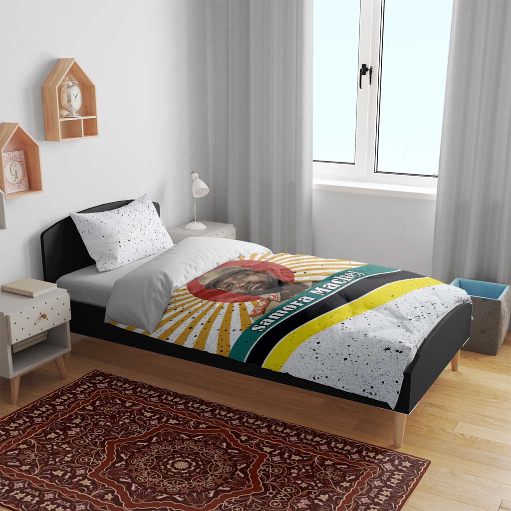Samora Machel Bedding Set Radiant Sunburst Bold Anti-Colonial Quote Mozambique Liberation - African Revolutionary Art - African Pride