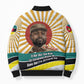 Samora Machel Bomber Puffer Jacket Radiant Sunburst Bold Anti-Colonial Quote Mozambique Liberation - African Revolutionary Art - African Pride