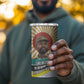 Samora Machel 4 in 1 Can Cooler Tumbler Radiant Sunburst Bold Anti-Colonial Quote Mozambique Liberation - African Revolutionary Art - African Pride