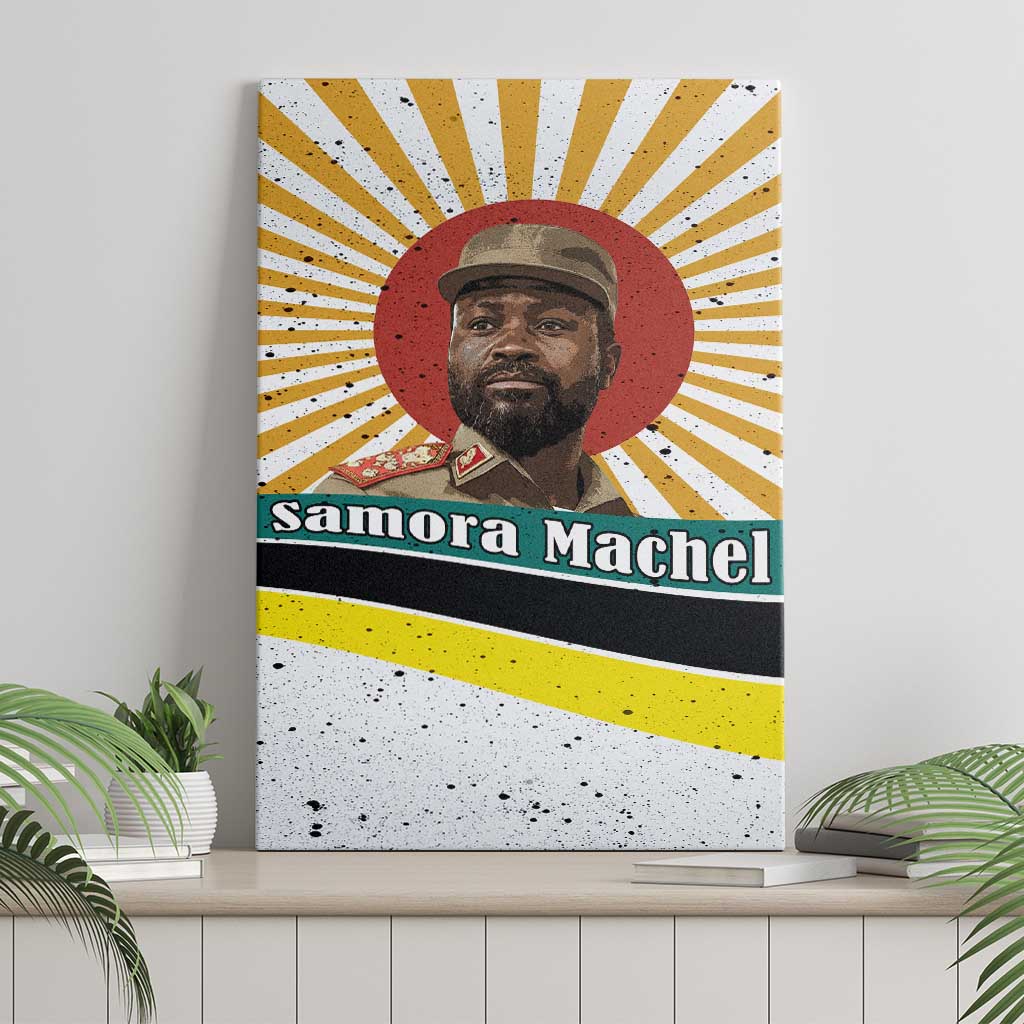 Samora Machel Canvas Wall Art Radiant Sunburst Bold Anti-Colonial Quote Mozambique Liberation - African Revolutionary Art - African Pride