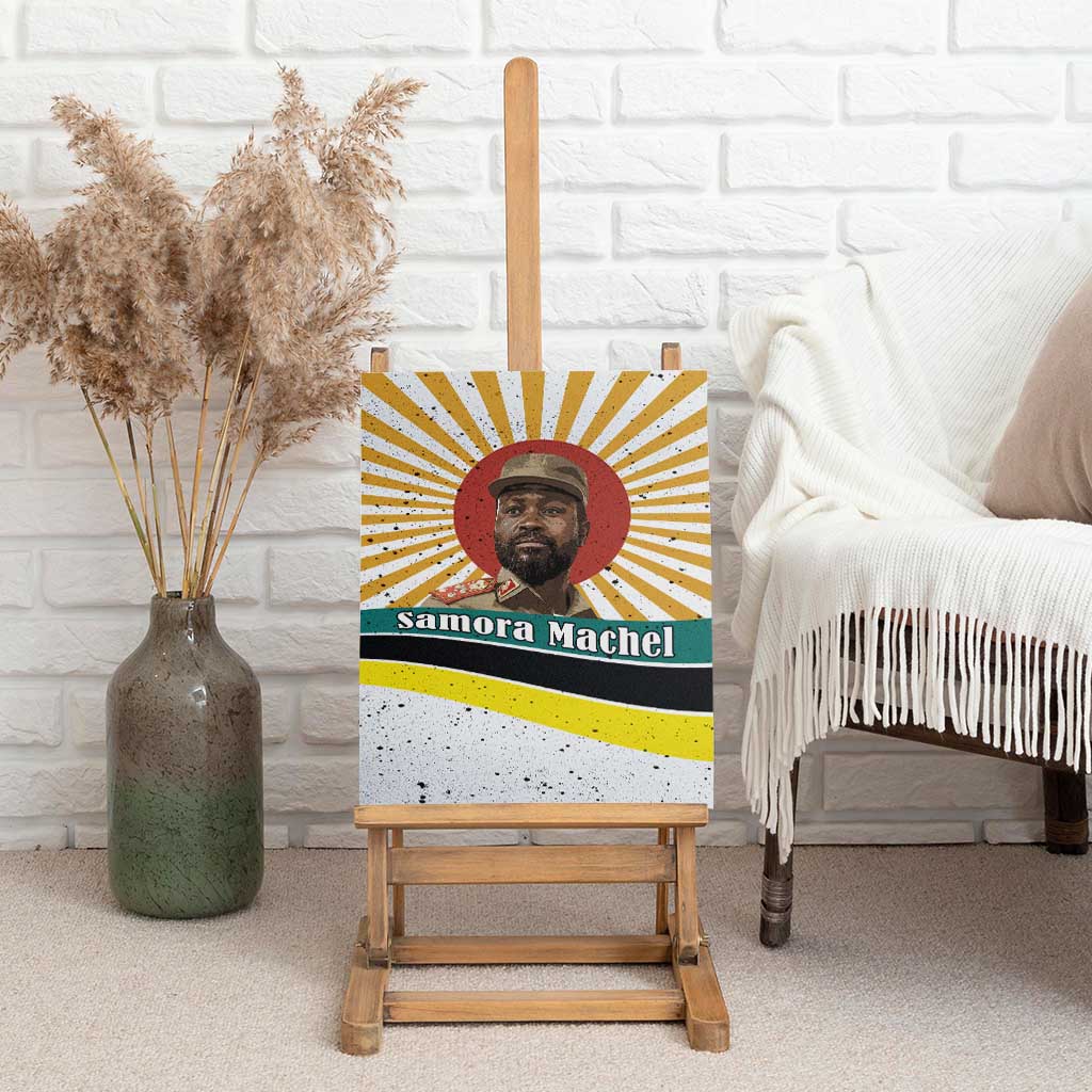 Samora Machel Canvas Wall Art Radiant Sunburst Bold Anti-Colonial Quote Mozambique Liberation - African Revolutionary Art - African Pride