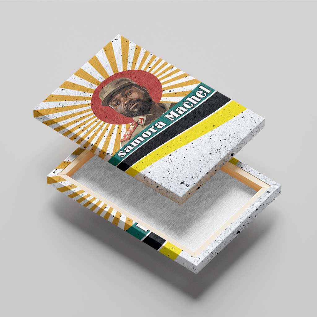 Samora Machel Canvas Wall Art Radiant Sunburst Bold Anti-Colonial Quote Mozambique Liberation - African Revolutionary Art - African Pride
