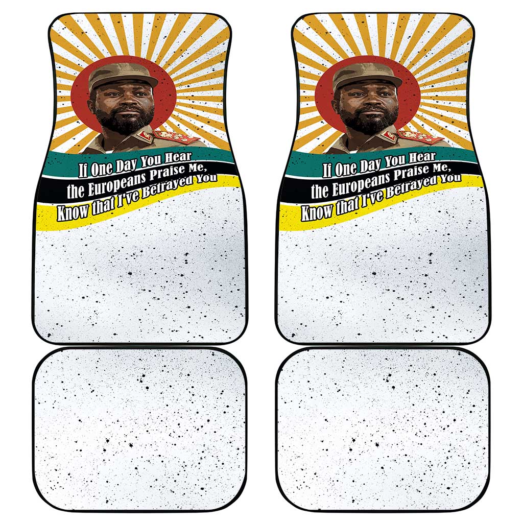 Samora Machel Car Mats Radiant Sunburst Bold Anti-Colonial Quote Mozambique Liberation - African Revolutionary Art - African Pride