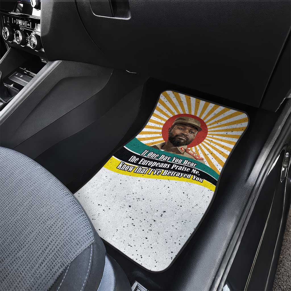Samora Machel Car Mats Radiant Sunburst Bold Anti-Colonial Quote Mozambique Liberation - African Revolutionary Art - African Pride