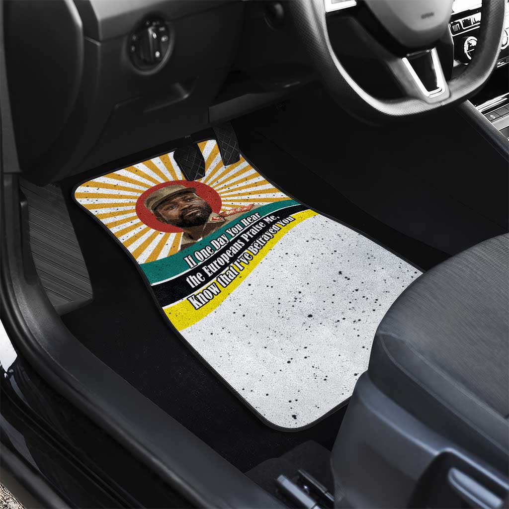 Samora Machel Car Mats Radiant Sunburst Bold Anti-Colonial Quote Mozambique Liberation - African Revolutionary Art - African Pride