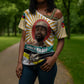 Samora Machel Cross Shoulder Shirt Radiant Sunburst Bold Anti-Colonial Quote Mozambique Liberation - African Revolutionary Art - African Pride