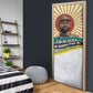 Samora Machel Door Cover Radiant Sunburst Bold Anti-Colonial Quote Mozambique Liberation - African Revolutionary Art - African Pride