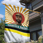 Samora Machel Garden Flag Radiant Sunburst Bold Anti-Colonial Quote Mozambique Liberation - African Revolutionary Art - African Pride