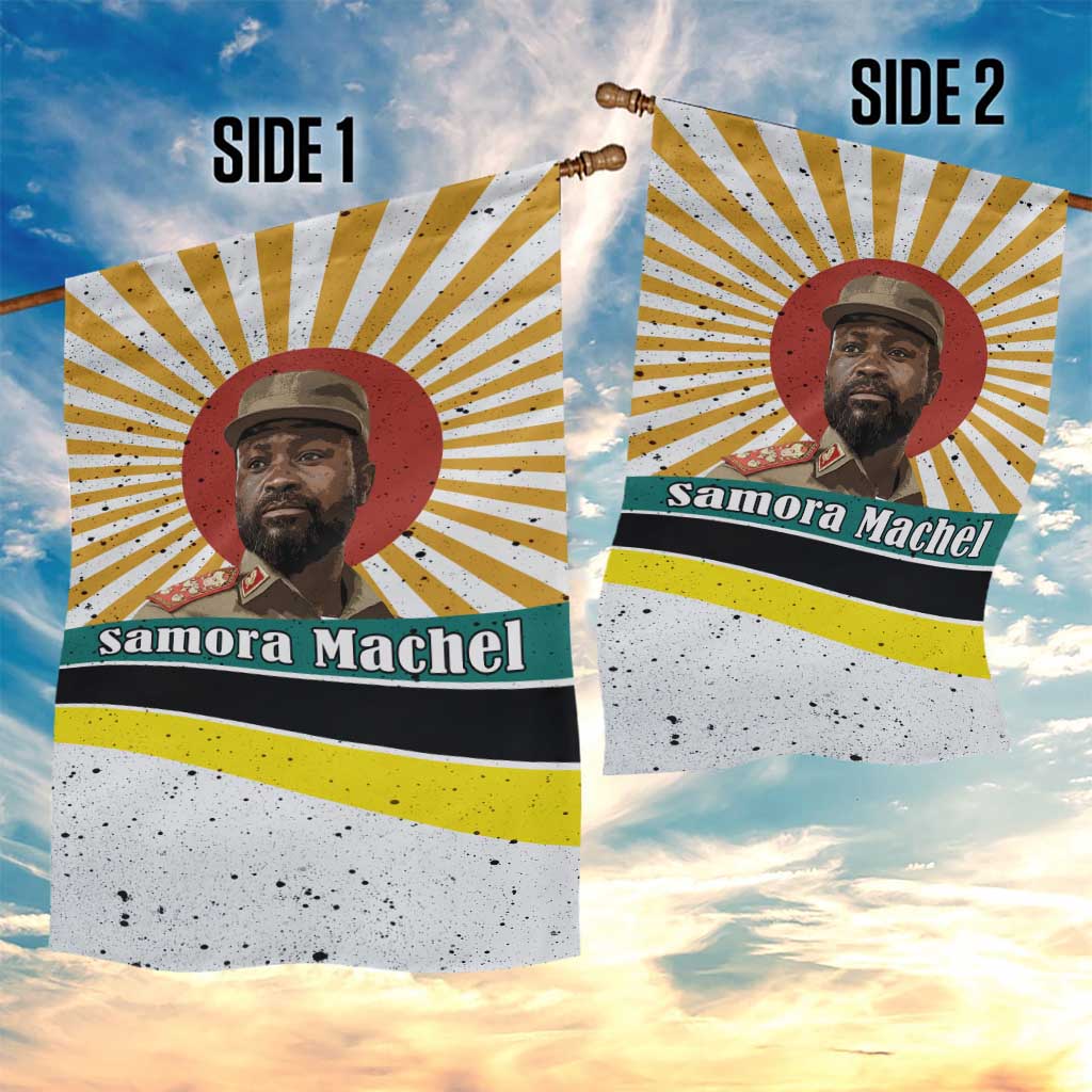 Samora Machel Garden Flag Radiant Sunburst Bold Anti-Colonial Quote Mozambique Liberation - African Revolutionary Art - African Pride