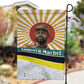 Samora Machel Garden Flag Radiant Sunburst Bold Anti-Colonial Quote Mozambique Liberation - African Revolutionary Art - African Pride