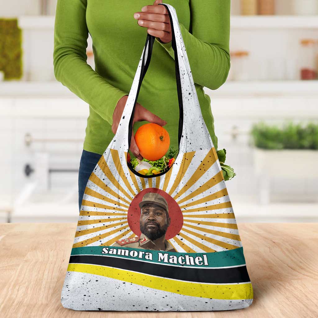 Samora Machel Grocery Bag Radiant Sunburst Bold Anti-Colonial Quote Mozambique Liberation - African Revolutionary Art - African Pride