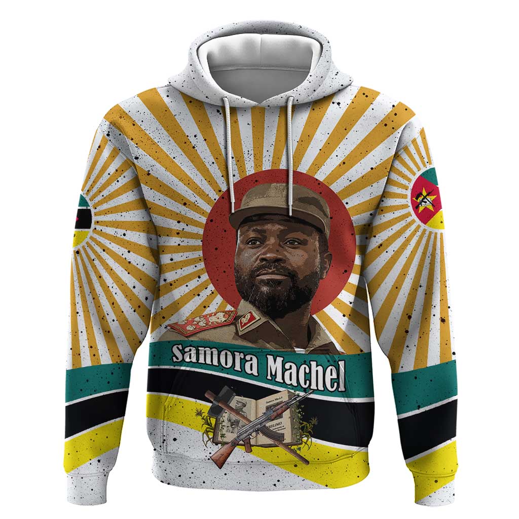 Samora Machel Hoodie Radiant Sunburst Bold Anti-Colonial Quote Mozambique Liberation - African Revolutionary Art - African Pride