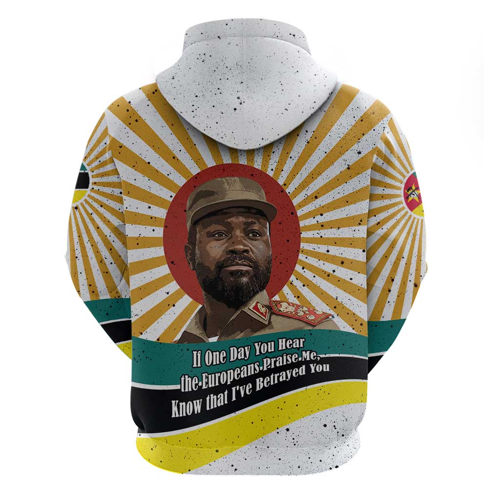 Samora Machel Hoodie Radiant Sunburst Bold Anti-Colonial Quote Mozambique Liberation - African Revolutionary Art - African Pride