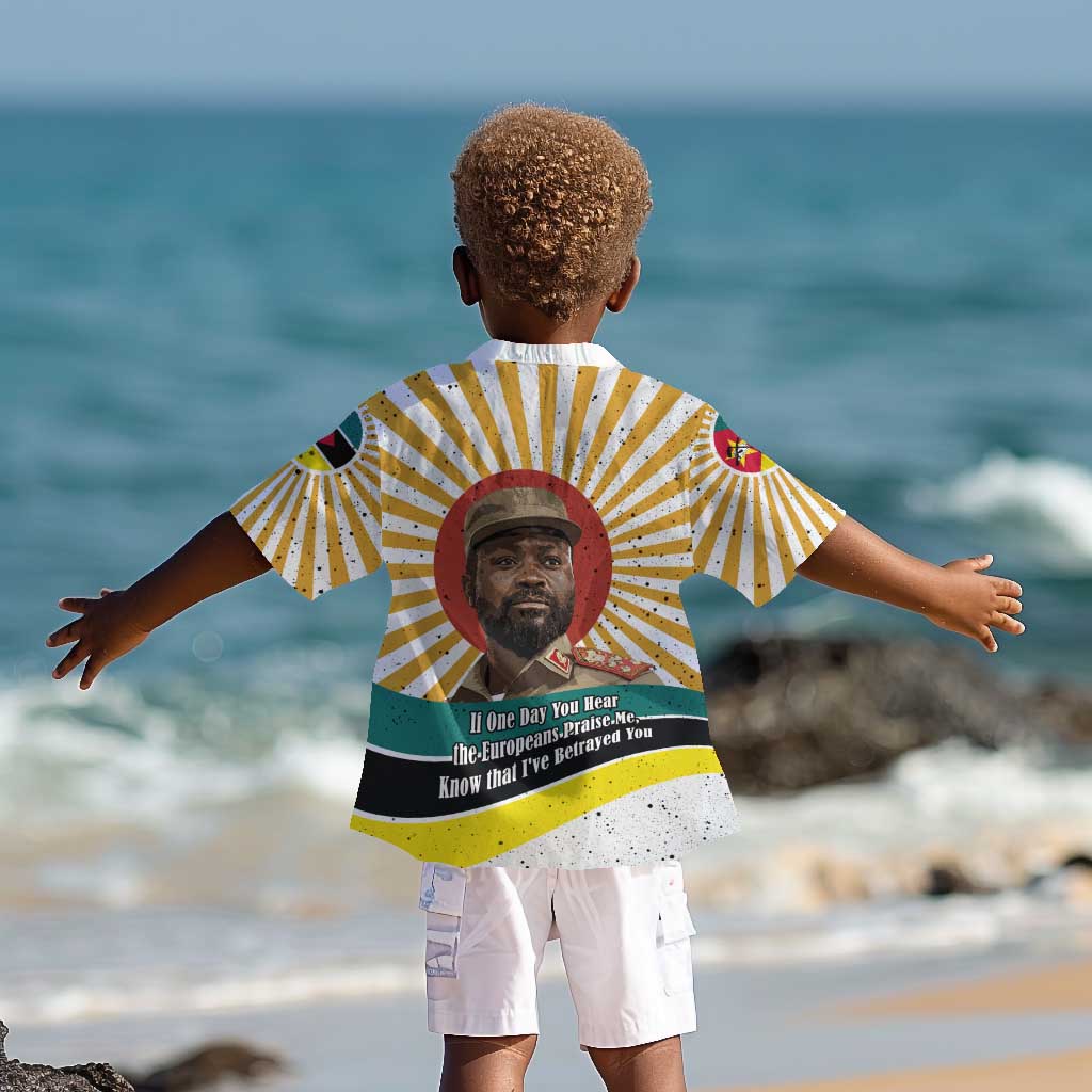 Samora Machel Kid Hawaiian Shirt Radiant Sunburst Bold Anti-Colonial Quote Mozambique Liberation - African Revolutionary Art - African Pride