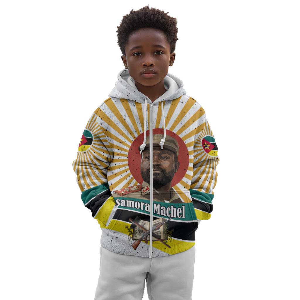 Samora Machel Kid Hoodie Radiant Sunburst Bold Anti-Colonial Quote Mozambique Liberation - African Revolutionary Art - African Pride